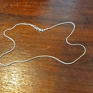 Sterling Silver 16" Necklace, Snake  Design
